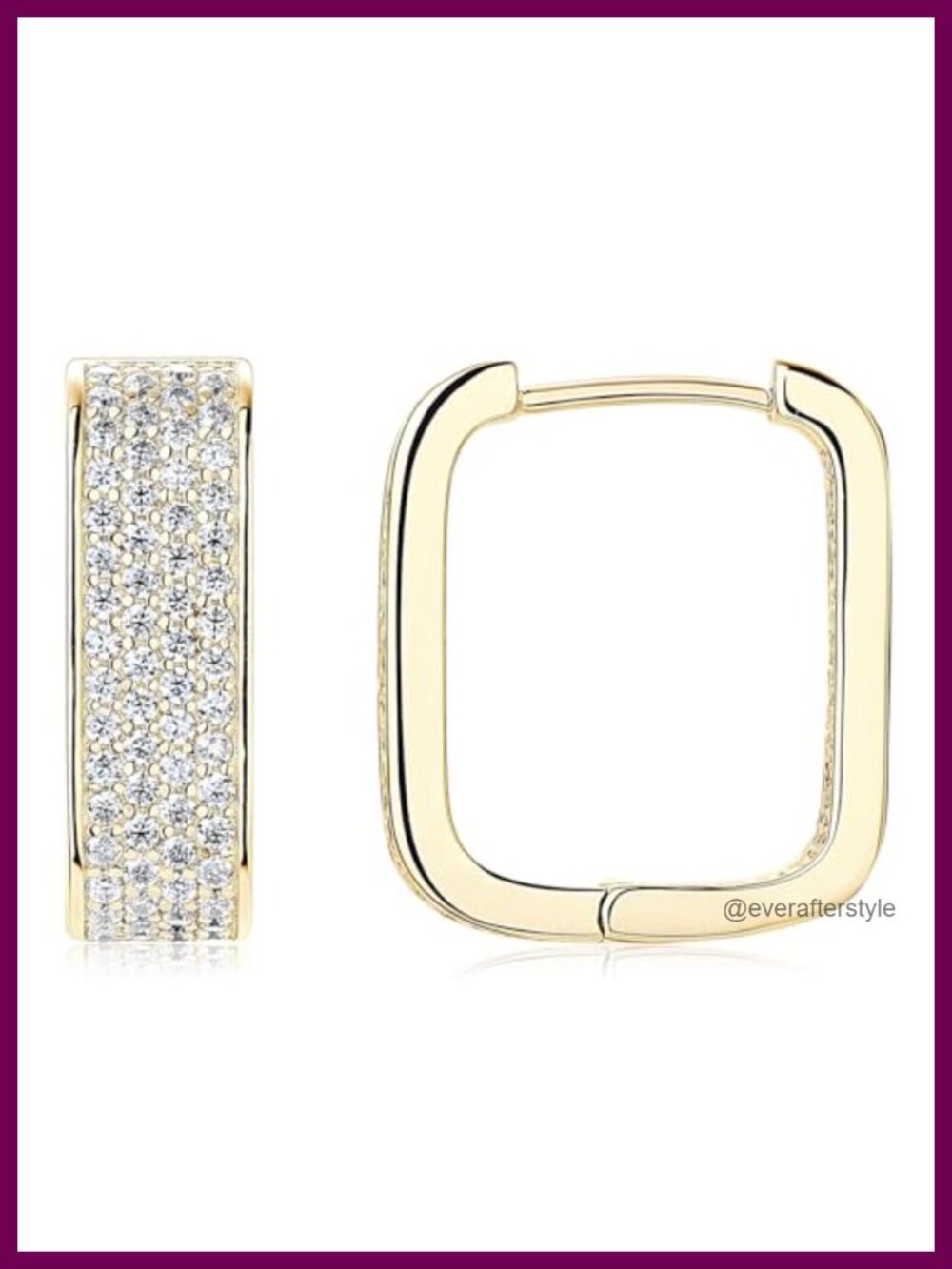 Moissanite Hoop Earrings Sterling Silver Huggie
